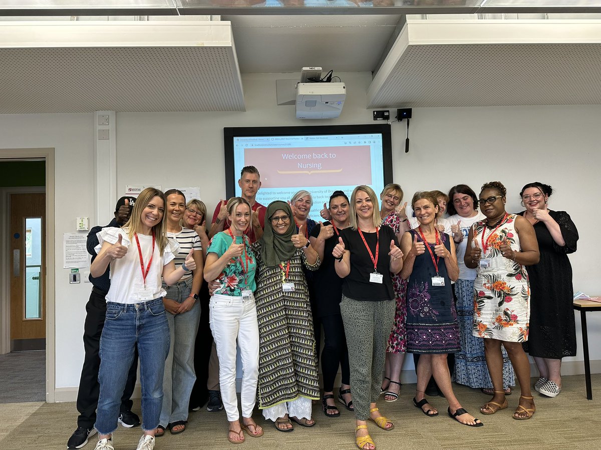 FiCroucher's tweet photo. The Return to Practice students have had a very busy week 👍 They have all done so well and it’s been great meeting everyone. @UoB_Nursing @UniofBradford 
#returntonursing
#teambradford https://t.co/WIHAYX4E4x