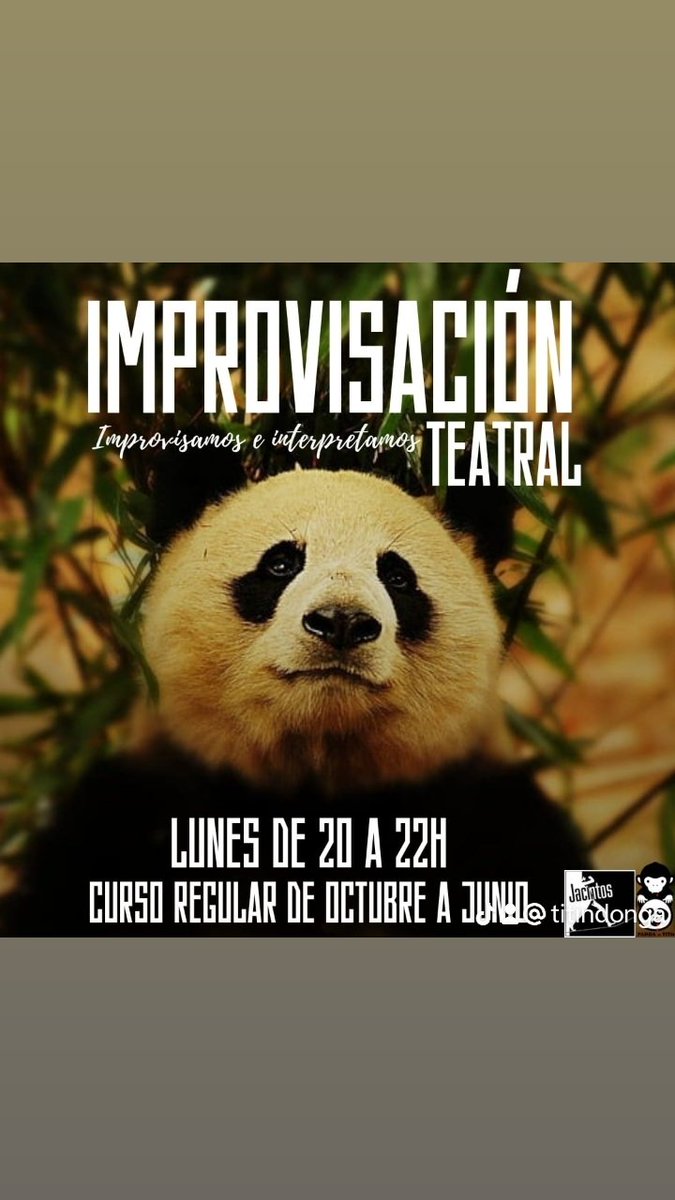 ManuelTeodulo's tweet photo. Improvisación teatral.
Si quieres aprender a improvisar y algunas técnicas para interpretar, este es tu curso.
¡Ven a jugar como un panda!
@lacasadelosjacintos
+Info por PV o pandadetitis@gmail.com
@pandadetitis
https://t.co/aAoSjcAbD2
https://t.co/ZuKWuiYtsY https://t.co/VX8ZjuwqFS