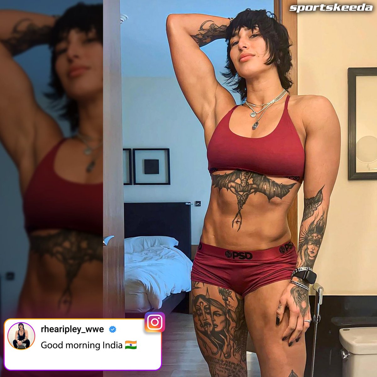 Mami greets her Indian fans.

#WWE #SuperstarSpectacle #India #RheaRipley