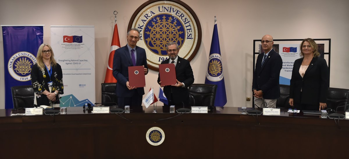 .<a href="/AnkaraUni/">Ankara Üniversitesi</a> and <a href="/WHO/">World Health Organization (WHO)</a> Country Office Türkiye have collaborated under the Strengthening National Capacities Against COVID-19 project, funded by the <a href="/EUDelegationTur/">AB Türkiye Delegasyonu🇪🇺EU Delegation to Türkiye</a>. This partnership will integrate cutting-edge courses into the university's curriculum.  #Bioinformatics