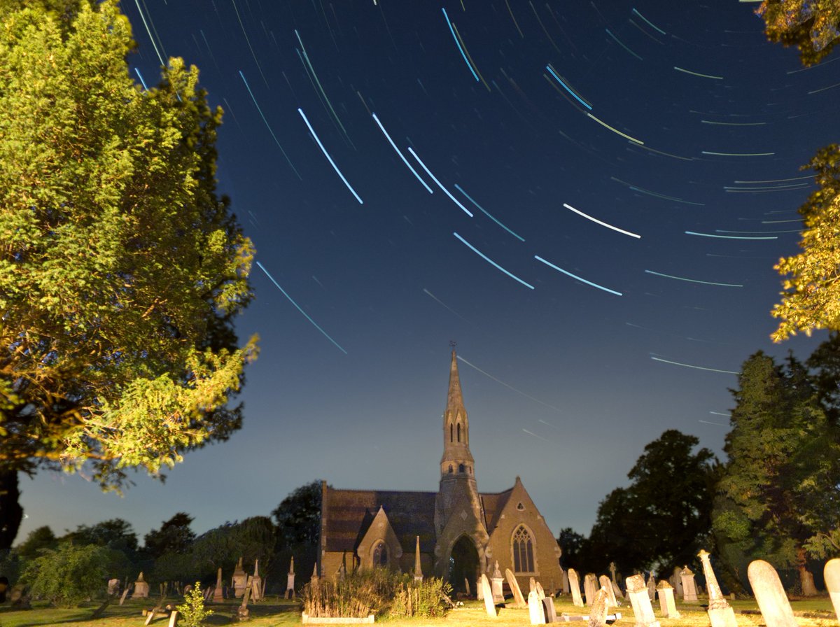 Star trails over #ramsey mortuary chapel, #cambridgehire @FascinatingFens @olympusuk @HerewardCountry @AP_mag