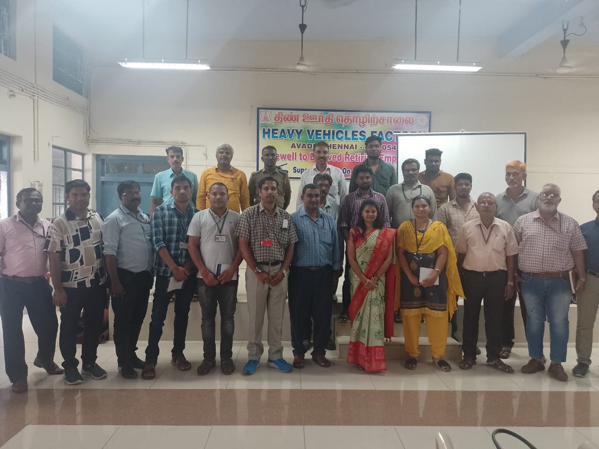 As part of #CyberJaagrooktaDiwas, a cyber-security awareness programme was organized by ITC  & HVF Training school section in HVF Industrial Canteen Hall on 07/09/2023. Smt. Kirthiga Prakash, Psychologist, Cyber Crime Intervention Officer,  Early Childhood Educator, POSH Trainer,