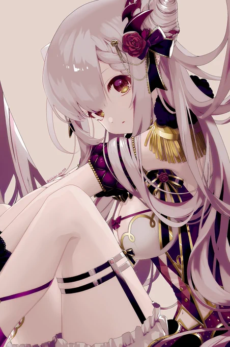 この髪型とご衣装豪華でかわいくてずっと描いてみたかったんだ……#パトラのアトリエ#周防パトラ 