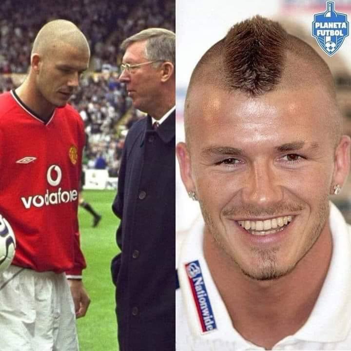 UtdLoyals_'s tweet photo. 🏴󠁧󠁢󠁥󠁮󠁧󠁿 DAVID BECKHAM: 

"One day, when I was at Manchester United, I made myself a Mohawk. I knew Sir Alex Ferguson wasn't going to like it, so the first days of training I put on a hat to hide in the locker room, on the pitch or at meals. But on game day I had to take my hat off. When I went to warm up, Ferguson said, 'Shave that immediately.' I laughed but his face transformed and he said, 'I'm serious, shave that ridge right now.' "So I went to the bathroom at Wembley and shaved it off."

😂😂😂😂 #MUFC ✅