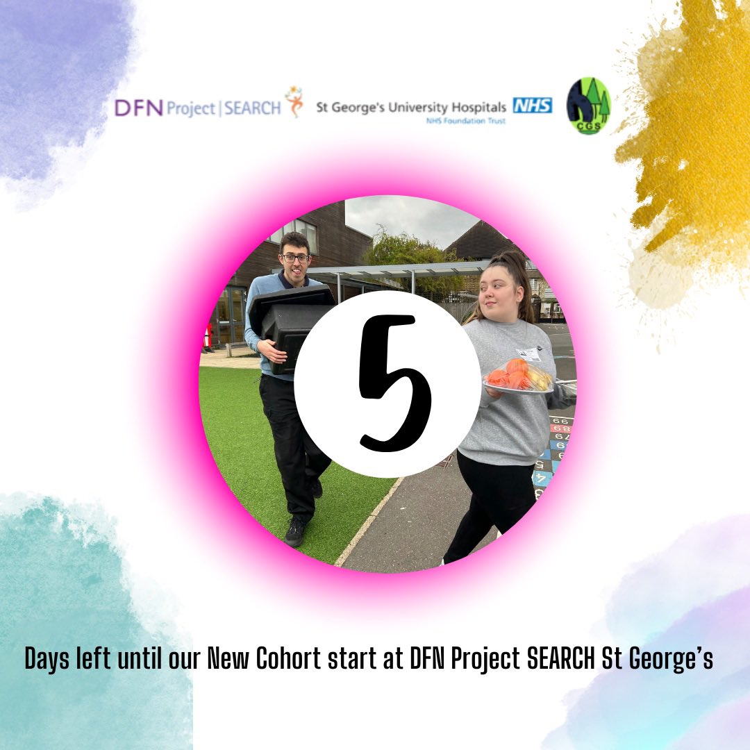 search_george's tweet image. Can you believe we only have 5 days until we welcome our new interns to @StGeorgesTrust . We are so delighted 😋 @dfnsearch @cricketgreensch 

 #supportedinternship #supportedemployment #dfnprojectsearch #inclusionrevolution #newyear #backtoschool #backtowork
