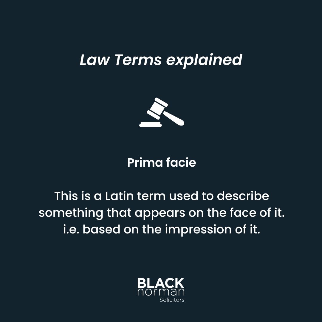 BlackNormanUK's tweet photo. Jodie Comer's recent play has popularised the term but do you know what it means? ⚖️
What other legal terms do you want to learn from us?
Reply to this tweet!
#PrimaFacie #LawTerms #LegalUK https://t.co/GznMcJREqu