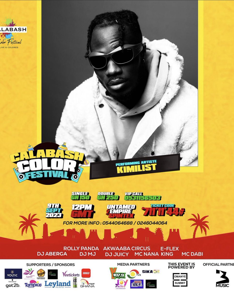 Mcdanyls1's tweet photo. @kimilist_ will be live #calabashcolorfestival https://t.co/PxMnuticqq