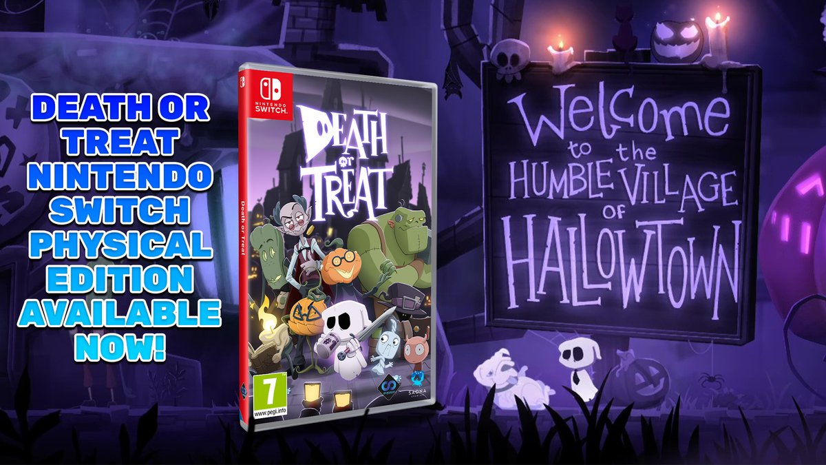 Help Scary save Halloween in Death Or Treat! 👻 The Physical Edition is available now in Europe! 💿#DeathOrTreat @SaonaStudios game.co.uk/en/death-or-tr…