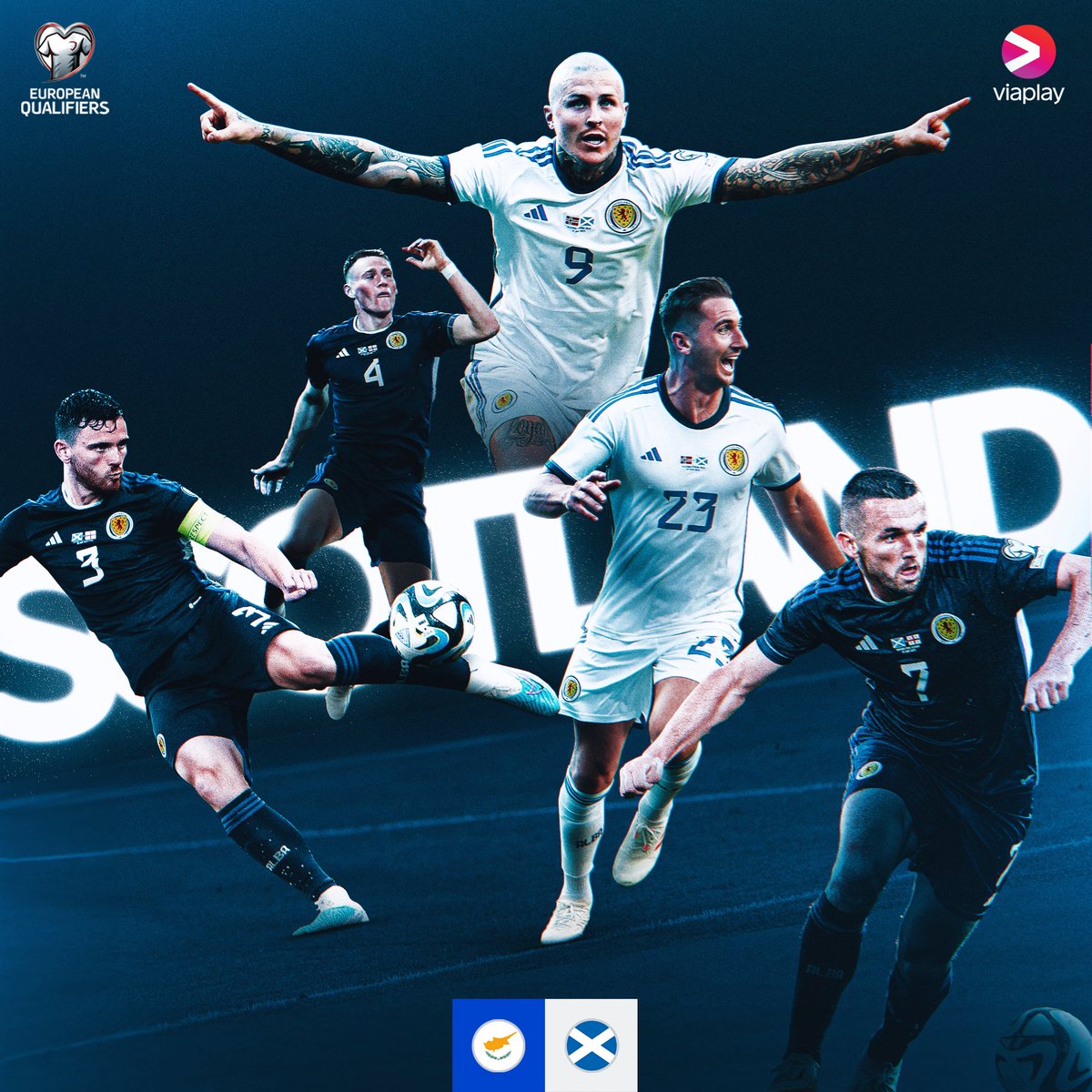 PremSportsTV's tweet photo. Today is the day! 🤩🏴󠁧󠁢󠁳󠁣󠁴󠁿

Scotland's quest to qualify for UEFA EURO 2024 resumes later with Cyprus aiming to end their winning record ⚔️

Watch our coverage of the game live from 7pm on Viaplay Sports 1 📺

#EURO2024 | @ScotlandNT