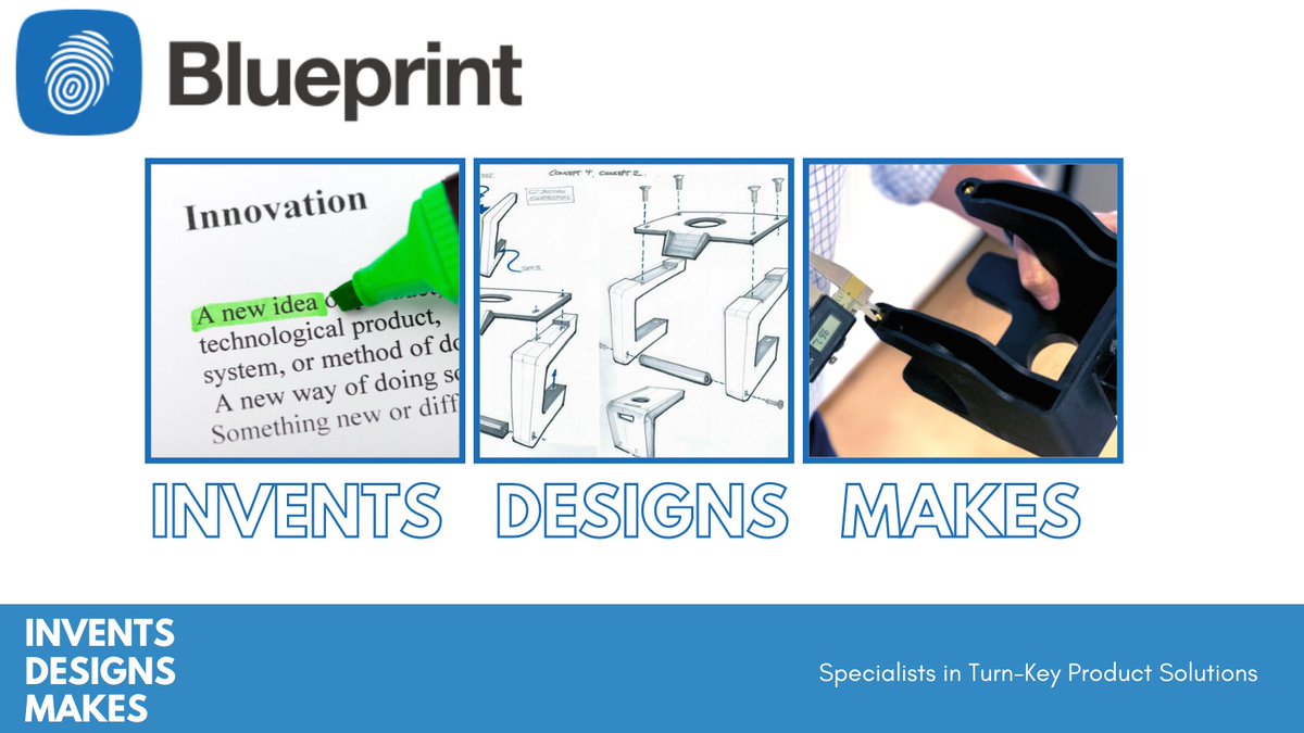 🦾  Did you know we make things? Many of our clients didn’t realise we have manufacturing capability until they met us.
❓❔ Do you have a product that you would like to take from conception to production?

Tel: 01535 613330 Mob: 07770 875737
mick@blueprintproductsolutions.com