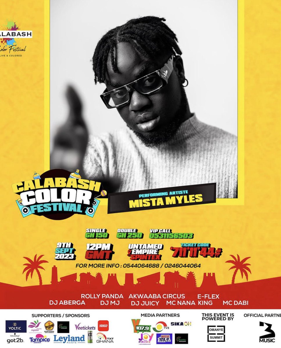 Mcdanyls1's tweet photo. @mistamyles_ will be live #calabashcolorfestival https://t.co/jAMpkVDZAC