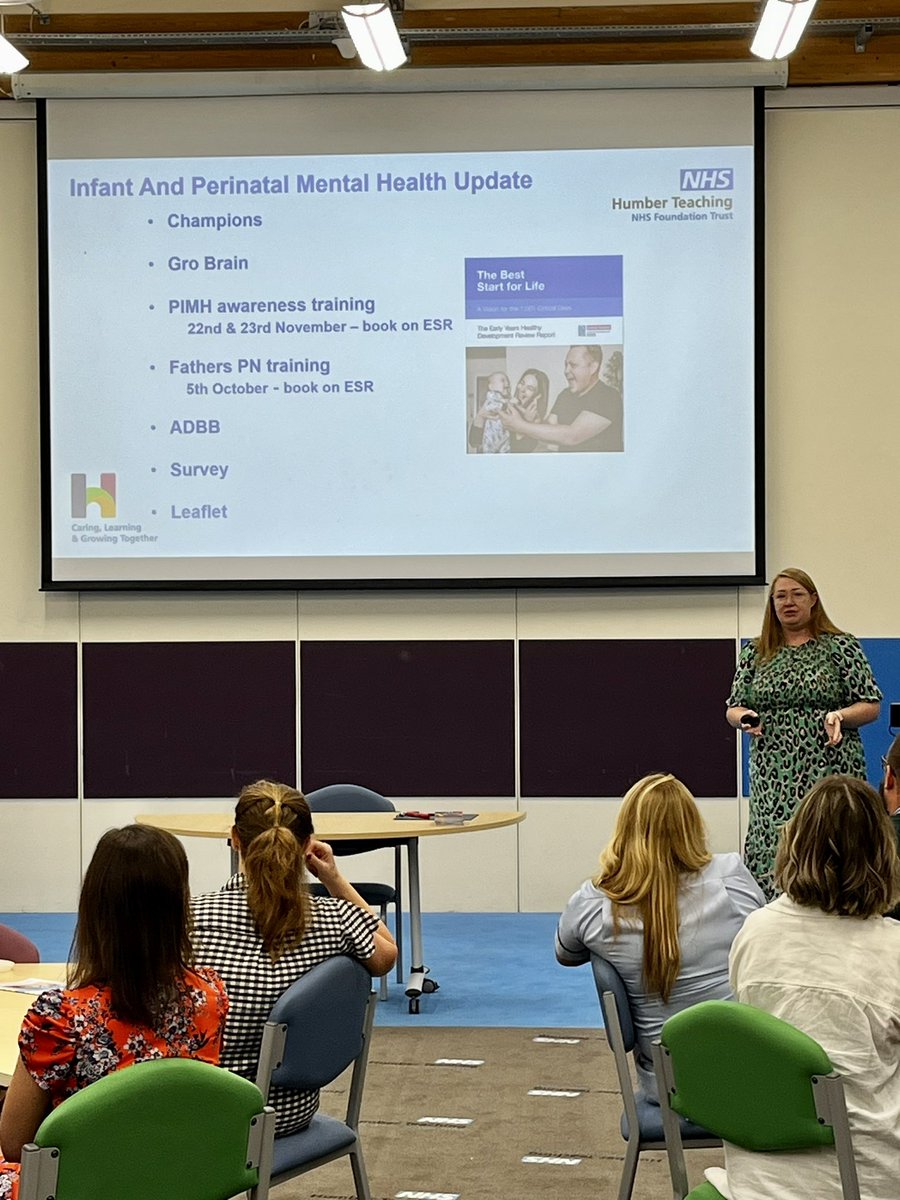 HVbeckyQN's tweet photo. And she’s off @karen_hardy_hv talking about how we are investing in the staff to deliver and improve on PIMH outcomes #1001firstdays @HumberNHSFT @heidi_fewings
This important agenda is moving at pace @iHealthVisiting @justinerooke https://t.co/DtltwD1wYW