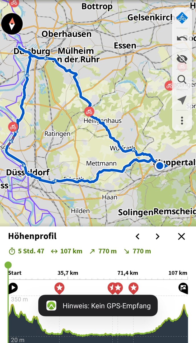 WeareWuppertal's tweet photo. Heute fahre ich wieder ein längere Radtour. Über #Heiligenhaus nach #Essen #Kettwig, #Mülheim a/d #Ruhr, #Duisburg und dann entlang der #Rhein runter nach #Düsseldorf und über #Ratingen zurück nach #Wuppertal. 107 km, also gut eincremen. 😎 #FckThatComaTour #CiclistiAntifascisti https://t.co/QmApmixkUb