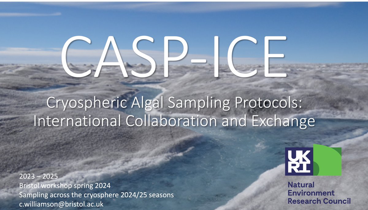 🌏Very happy to announce <a href="/MicroLabBristo1/">MicroLab@Bristol</a> awarded <a href="/NERCscience/">Natural Environment Research Council</a> GPSF grant to bring together leaders in snow/glacier algal research and hash out best practices for cryosphere-wide sampling🔬Amazing team on board and we welcome all others to join us!