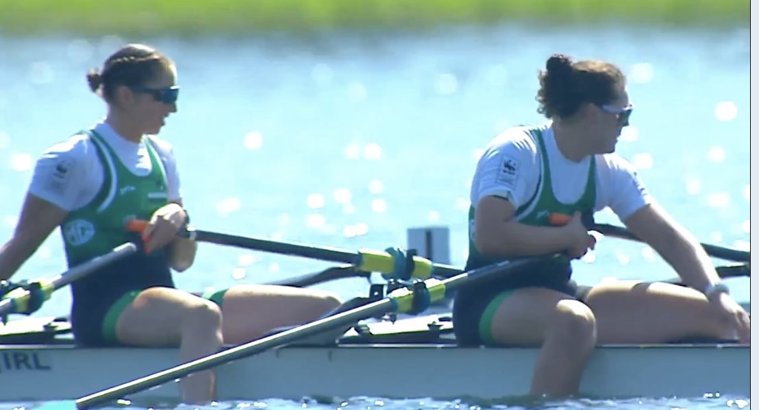Another brilliant morning for the Irish here at Belgrade. Ireland's Zoe Hyde and Alison Bergin have just qualified the women's double for Paris with second in their World Championship semi. Philip Doyle and Daire Lynch did exactly the same earlier. See RowReport.ie