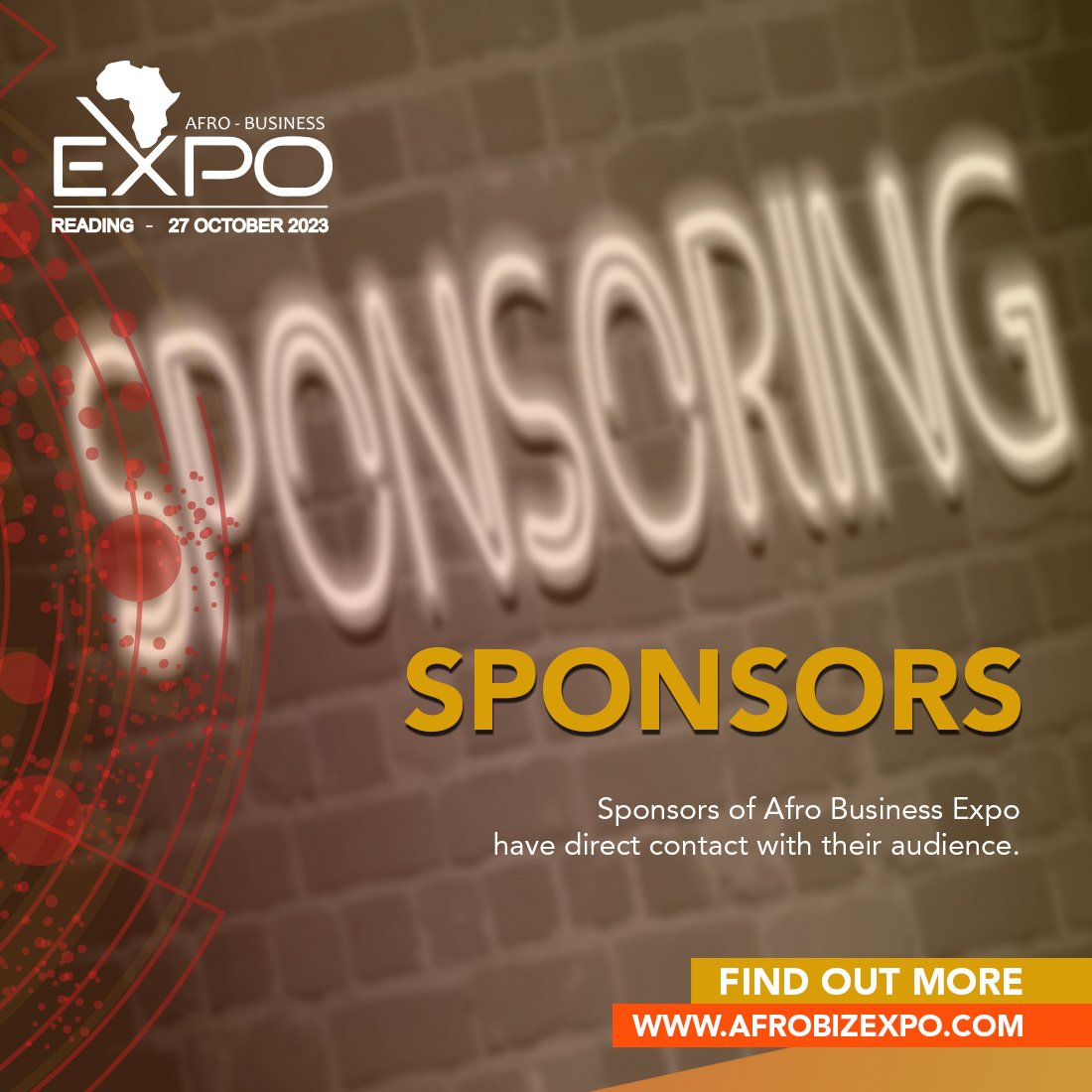 afrobizexpo's tweet photo. Sponsors of Afro Business Expo want to have direct contact with their audience. 
Find out more about sponsorship at the ABE 2023
https://t.co/CZsJuBTOuI https://t.co/aDEGqbeEWj