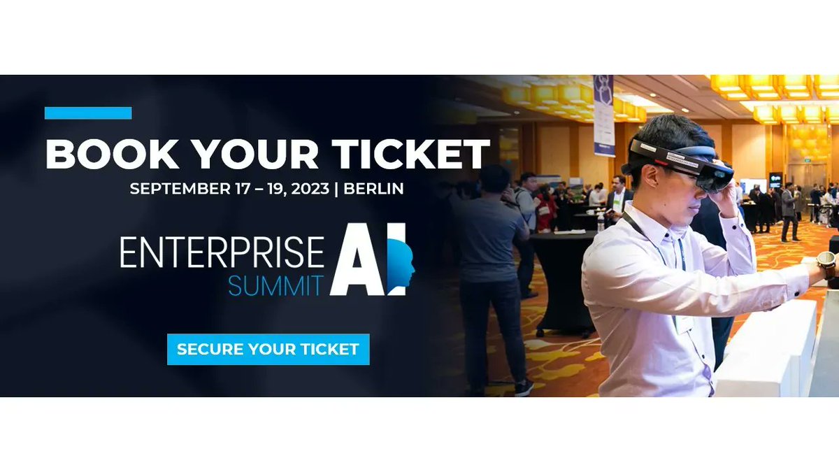 We've just partnered with DACH's #EnterpriseAISummit in Berlin!
📣 Connect with 100+ experts in AI, Machine Learning, and Data Science. Explore the latest trends in Applied AI, ML &amp; more. Discover real-world projects and models. #AI #ML Join: buff.ly/3qVeaJv <a href="/weCONECT/">we.CONECT</a>