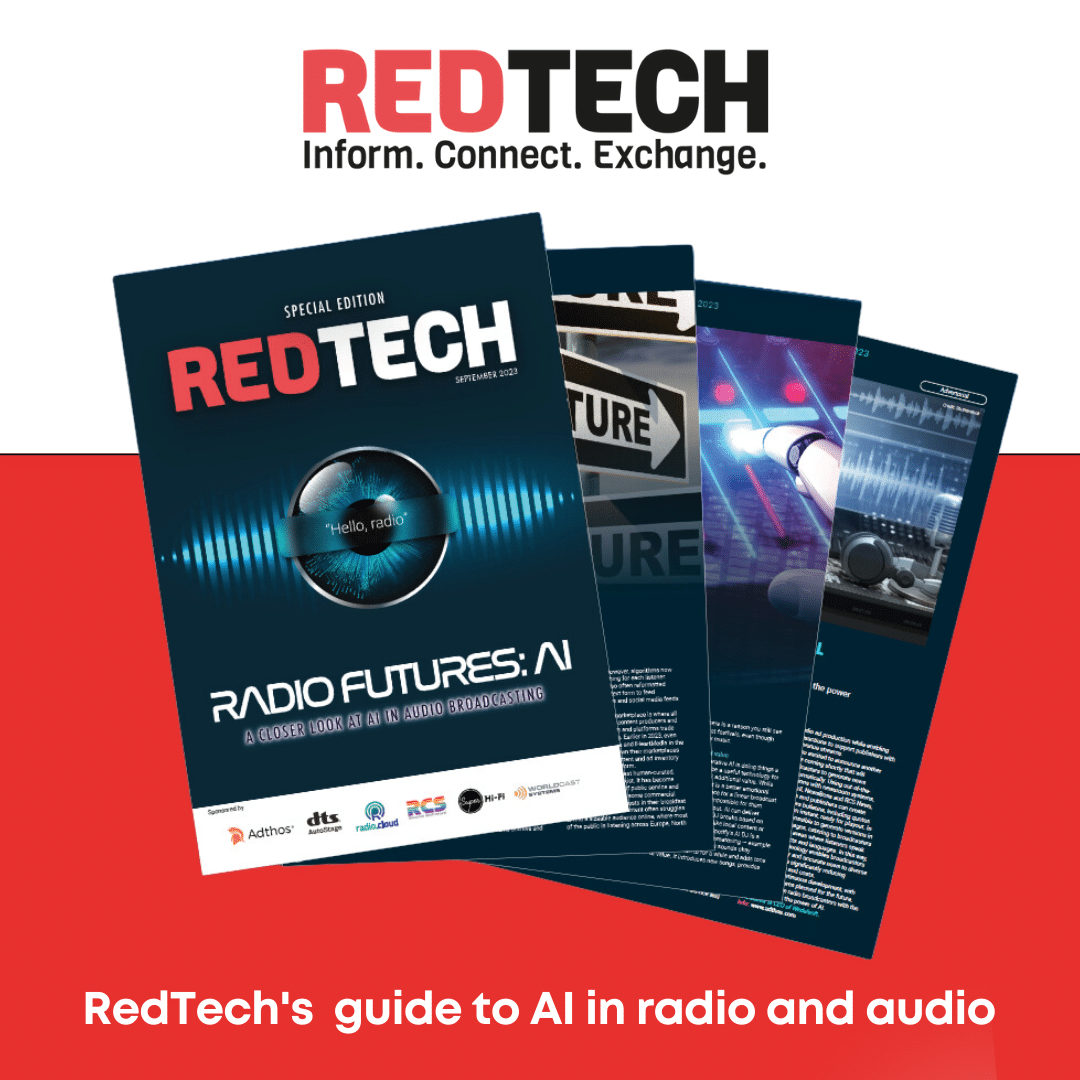What do we think about #AI? We’ve asked @SOUTH_180_, @RadioCloud_, @RTL_com, @WorldCastSys, @WedelSoft, @VAUNET_Presse, @superhifi and @XperiOfficial to gauge what the industry thinks. Pick up a free copy at @IBC365 or download from our website #ibc2023

redtech.pro/radio-futures-…