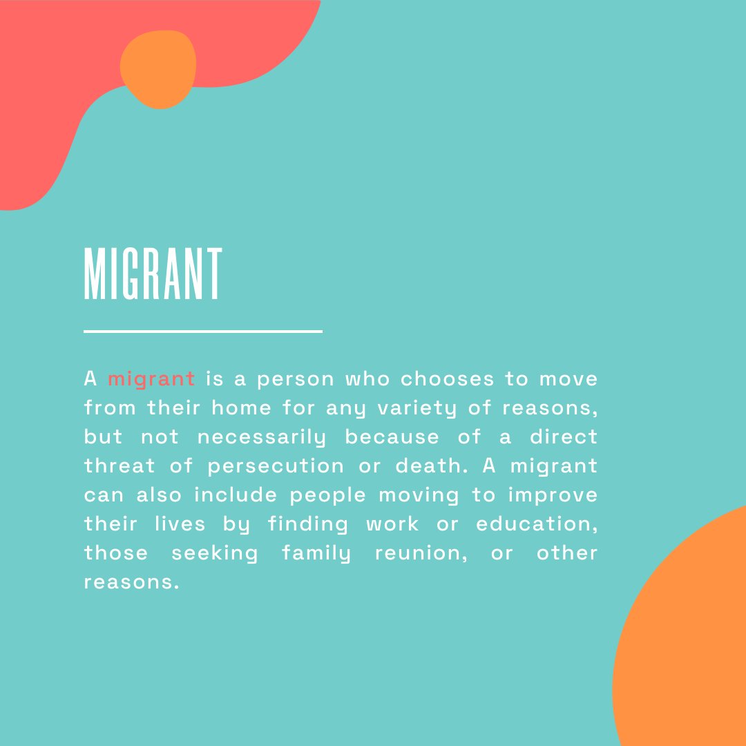 Do you know the difference?
Understanding the distinction is vital for empathy and informed discussions about global issues. Let's promote accurate information and stand with those in need, regardless of their status. 💙🤝 #RefugeesMatter #MigrantsMatter