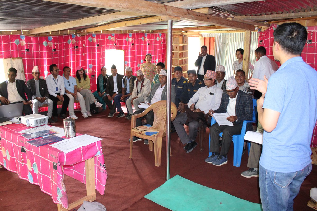 DRRFellowship's tweet photo. ** Successful completion of #climatefellowship M&amp;E and Bipad Portal Launch at Tilagufa Municipality, Kalikot** At the event Bipad Portal was formally launched by Mayor Mr. Sankhar Prasad Upadhya who announced plans to advance discussions on LDCRPP.#DRR #BipadPortal https://t.co/ZNcUeImz1t