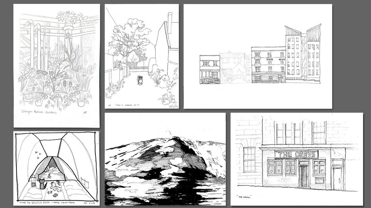 Hoskins_Arch's tweet photo. The team @hoskins_arch took part in this year's @ArchBenSoc #Time2Sketch 2023 Challenge, with the theme: ‘My home from home’

#Time2Sketch is a wellbeing event encouraging practices to create the space to come together &amp; #sketch whilst supporting the important work of the society https://t.co/dCjJv1cYmK