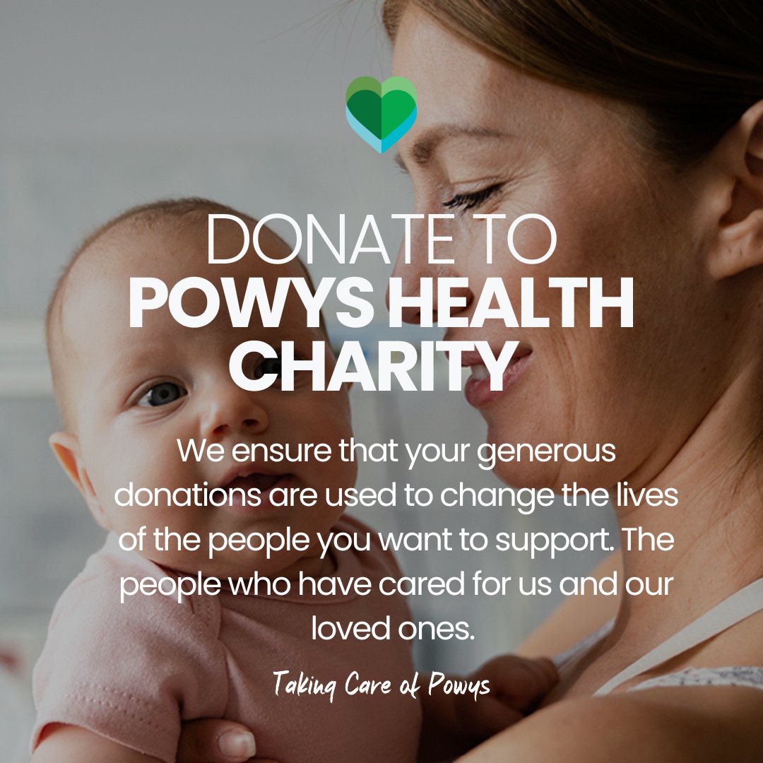 Thinking about making a donation to Powys Health Charity?

Here are three easy ways to donate:
1. Donate online through our dedicated Just Giving page justgiving.com/pthbcharity

#TakingCareofPowys 💚
(1/3)