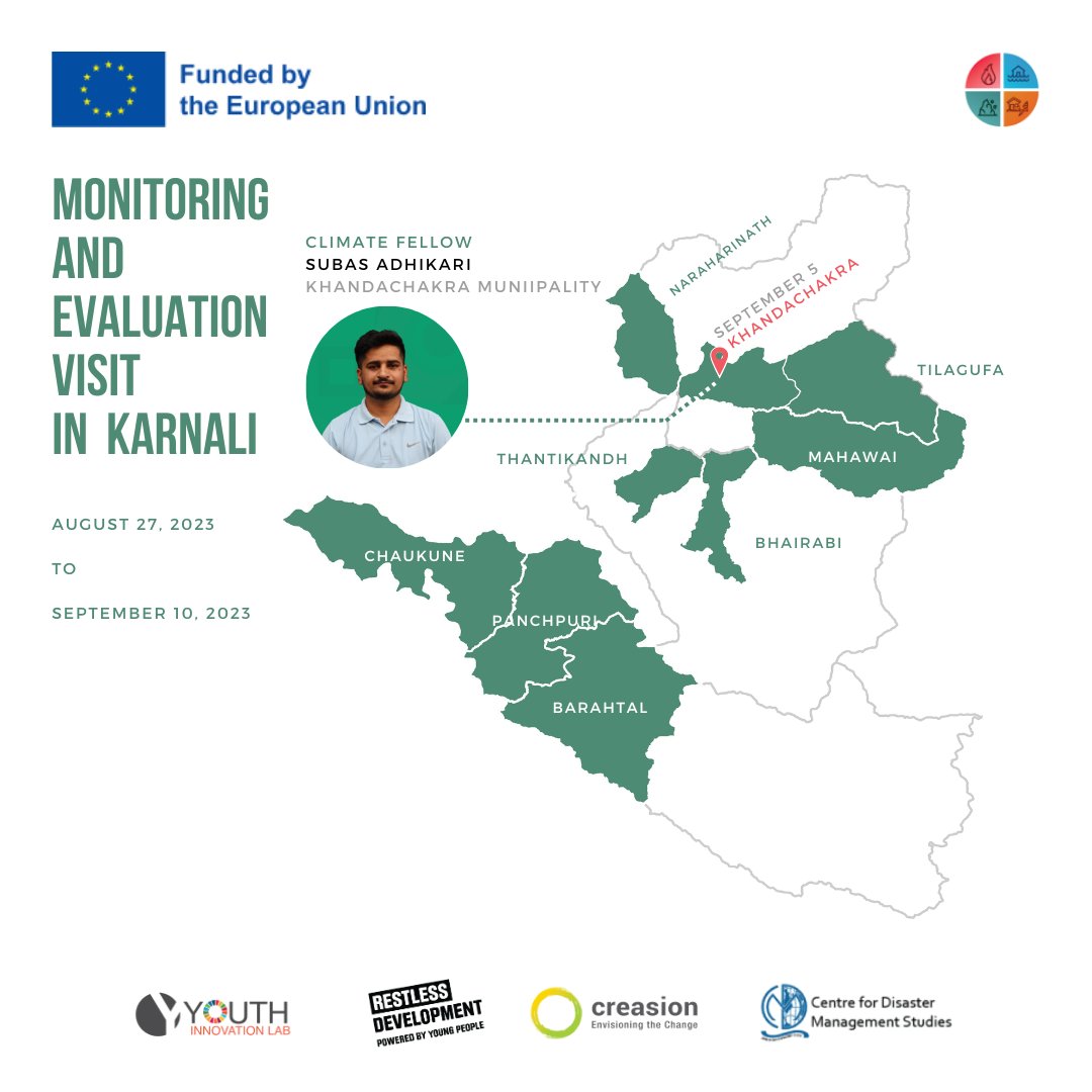 DRRFellowship's tweet photo. ** Successful completion of #climatefellowship M&amp;E and Bipad Portal Launch at Khandachakra Municipality, Kalikot** At the event Bipad Portal was formally launched by the Act. Chief Administrative Officer (CAO) Jashi Prasad Chaulagain #DRR #Climatefellowship https://t.co/t9zx7JVUy9