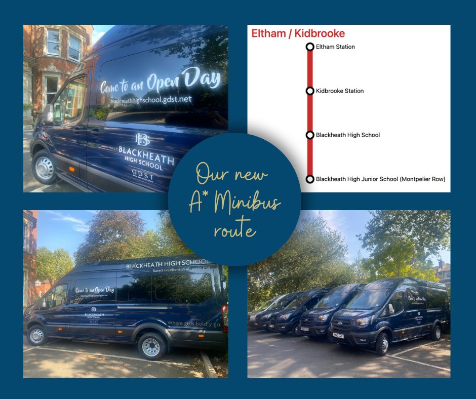 New year, new minibus fleet and a brand-new service shuttling students to &amp; from the Kidbrooke and Eltham area. Very excited to be adding this new route to our comprehensive minibus service! #WhereGirlsBoldlyGo 🌟
#independentschool #blackheath @Castleminibus @GDST <a href="/Vectareltd/">Vectare</a>