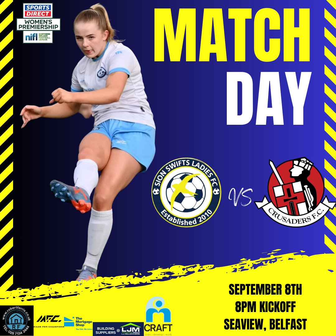 🅼🅰🆃🅲🅷 🅳🅰🆈!!!! Back to league action tonight as we face @CruesStrikers in what will surely be an entertaining game 🔵🟡 Tickets for those travelling can be got following the link below: crusadersfootballclub.com/tickets #SportsDirectWomensPrem #cmonyuswifts 💙💛
