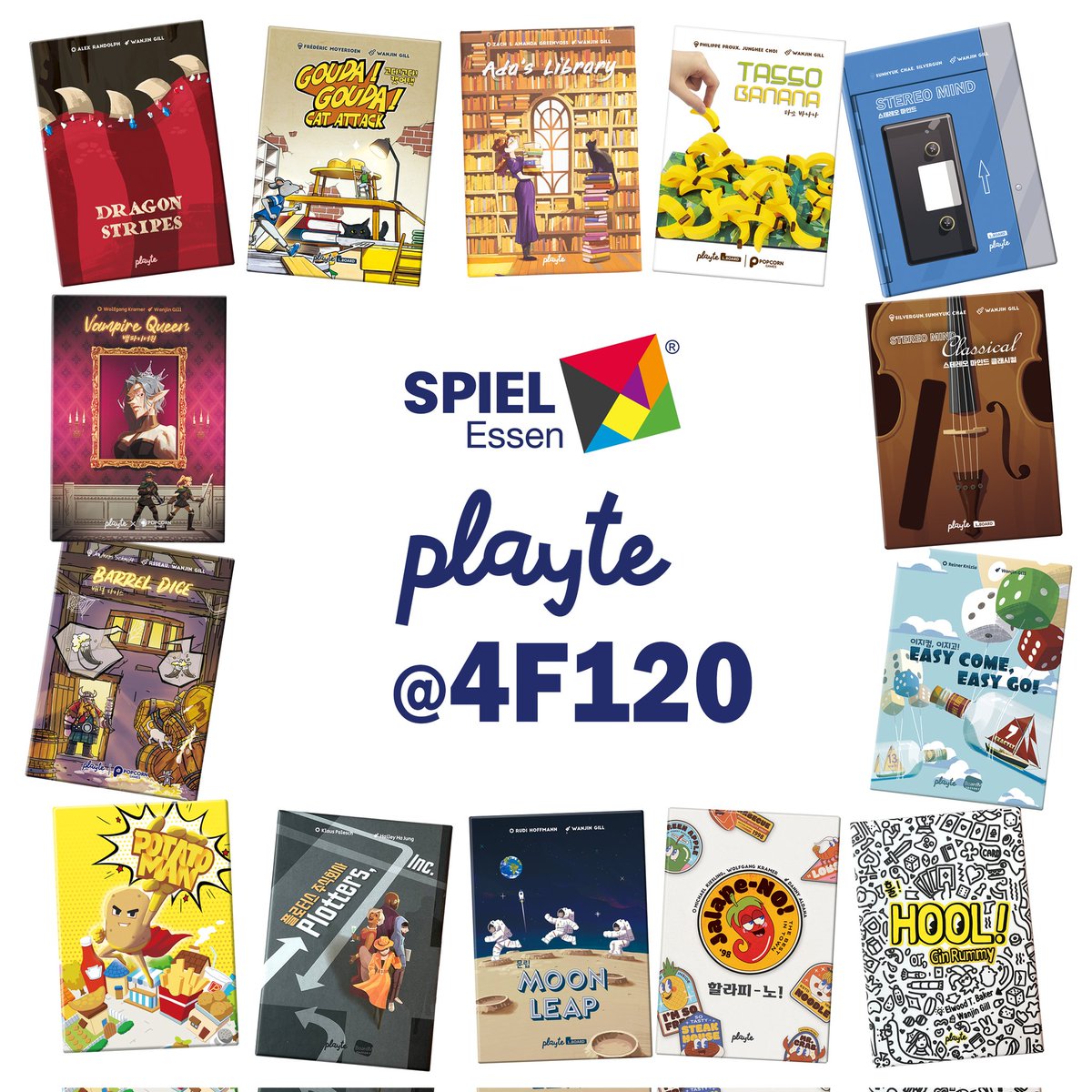 Playte_games's tweet photo. Meet Playte at 4F120
Meet L BOARD, A vast plate to play.
#EssenSpiel #에센슈필 #보드게임 #Boardgame #Brettspiel #카드게임 #Cardgame #Kartenspiel #LBOARD #엘보드 #플레이트 #Playte #게임올로지 #Gameology https://t.co/0XmRJUOYCG