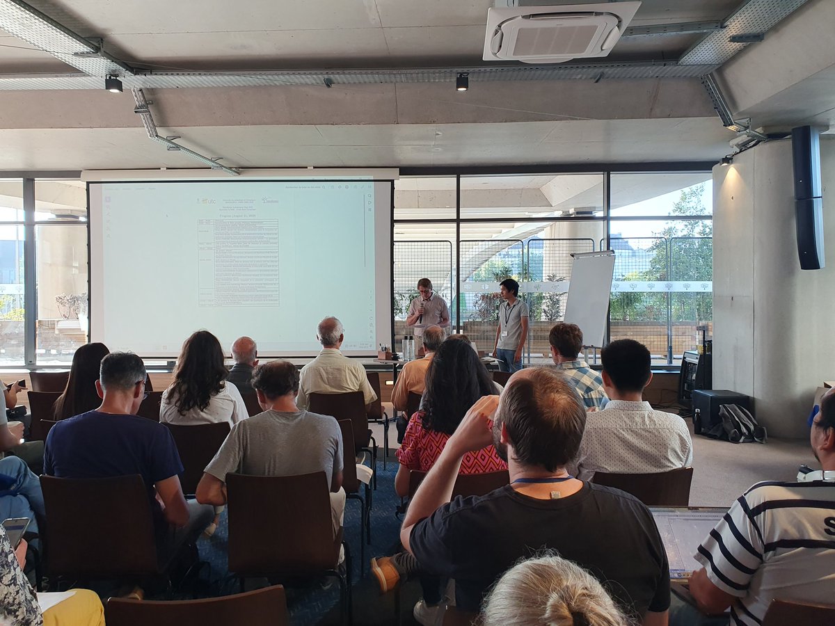 Journée annuelle du laboratoire #Heudiasyc : l'occasion de présenter l'avancée des travaux de recherche des doctorants et de parler de sujets communs au labo : logiciel libre, science ouverte, rendre durable nos pratiques de la recherche, préparation de l'#HCERES