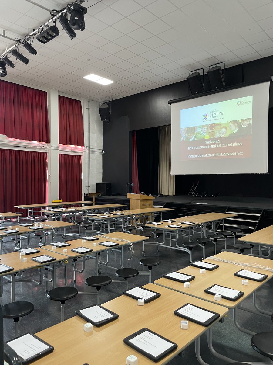ArthurTerrySch's tweet photo. Today is the start of our @LF_ATLP iPad roll out! Over the next few days, Y7 will be receiving their devices. 

The hall is currently all set up for the first set of students to receive their 1-1 to enhance their learning!

@the_atlp @ATLP_DoE @MrRJAnderton #arthurterryschool https://t.co/N9xueRO0Er