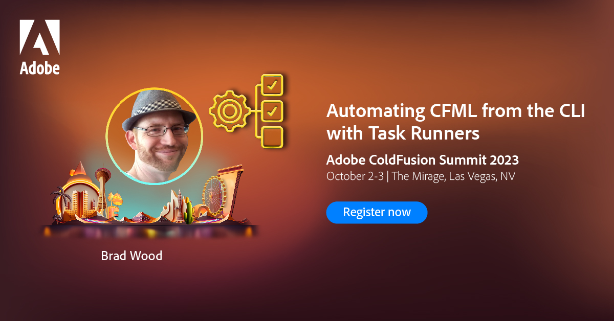 coldfusion's tweet image. Supercharge your scripts with CFML! Join @bdw429s at Adobe ColdFusion Summit 2023 to harness the power of CommandBox CLI for versatile, efficient tasks. Say goodbye to Bash or Node!
Register now: bit.ly/3qt7T7l
#CFML #adobecoldfusionsummit2023 #commandbox #task