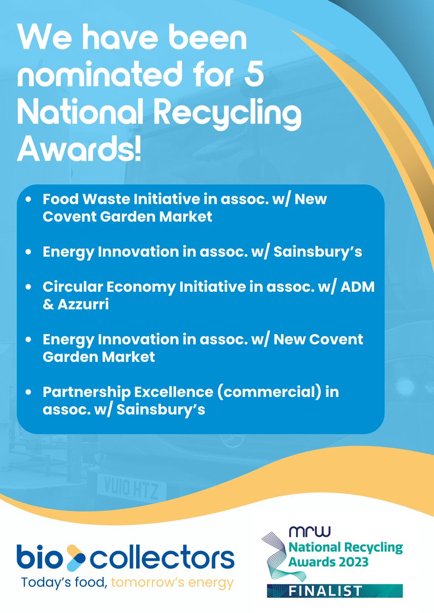 From closing the food waste loop to improving site sustainability, we strive to be winners in everything we do for our customers. #awardwinning #recyclingWe are very excited to announce that we have been shortlisted for FIVE awards at this years@NRAwards