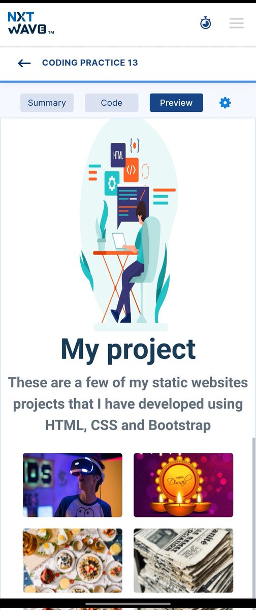 sridharpatel654's tweet photo. Successfully completed π
@nxtwave_tech @rahulattuluri
#ccbp #ccbpian #ccbpstudent
#nxtwave #nxtwave_team #layout #Boxproperties #consistency #HTML #CSS #Practice #bootstrap
#staticwebsites https://t.co/arCimjgDxA
