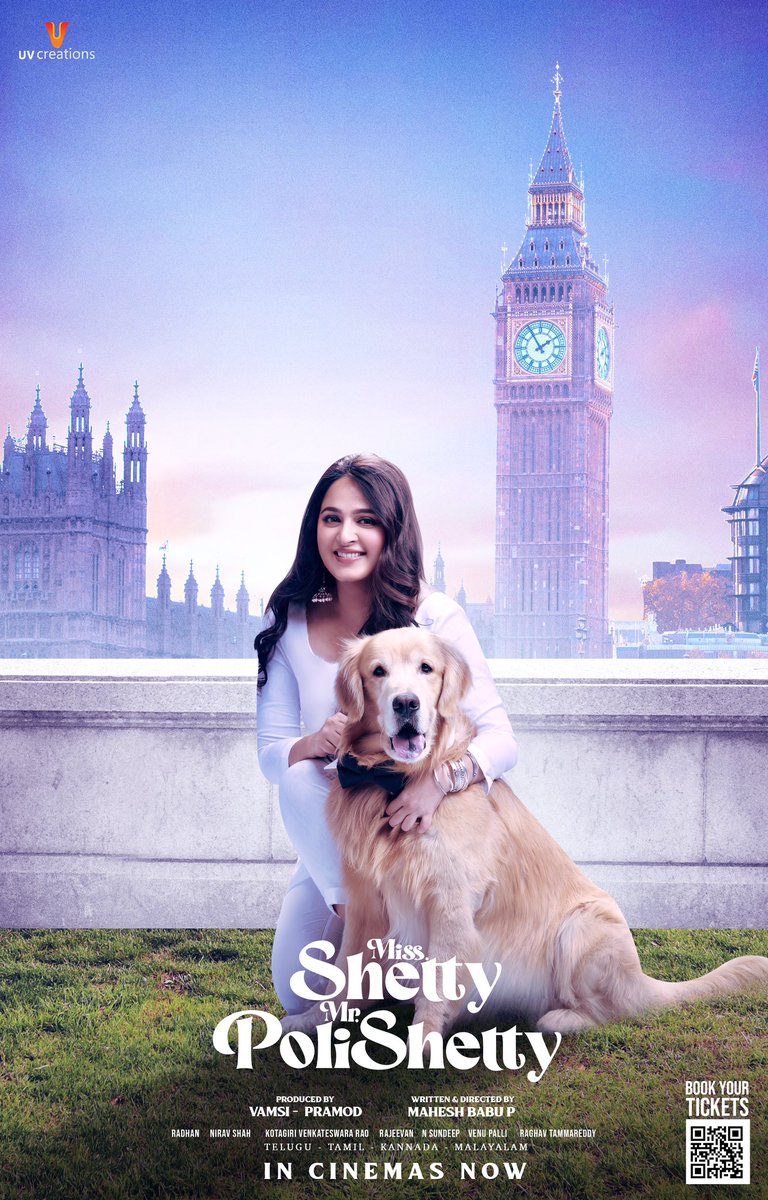 Welcoming our new member (Buddy) to Team #MissShettyMrPolishetty…😍🥰 Catch the movie at your nearest theatres…Sending lots of love to all of you…Smile always! 😍🤗🧿🙏🏻 @UV_Creations @naveenpolishety @filmymahesh