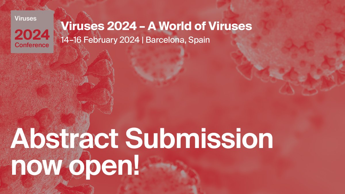 📣 Happy to announce that the Abstract Submission for #Viruses2024 - A World of Viruses is now open!

Working on research related to Virology? Fancy presenting it at this event and discussing your research?

Don't wait and submit your abstract now!
👉 bit.ly/3Pd8hz4