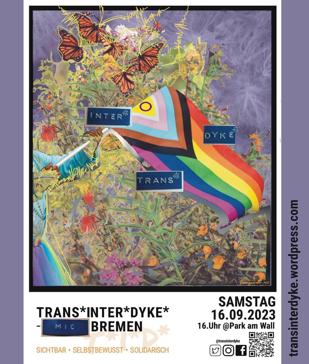 transinterdyke's tweet photo. Endlich! Es gibt Neues zum 6. T*I*D*-March Bremen! 

Der T*I*D*-March wird dieses Jahr ein Trans*Inter*Dyke*-Mic!

Samstag, 16.09. 16 Uhr im Park am Wall

Mehr Infos ⬇️ https://t.co/GDqp3TRb8a