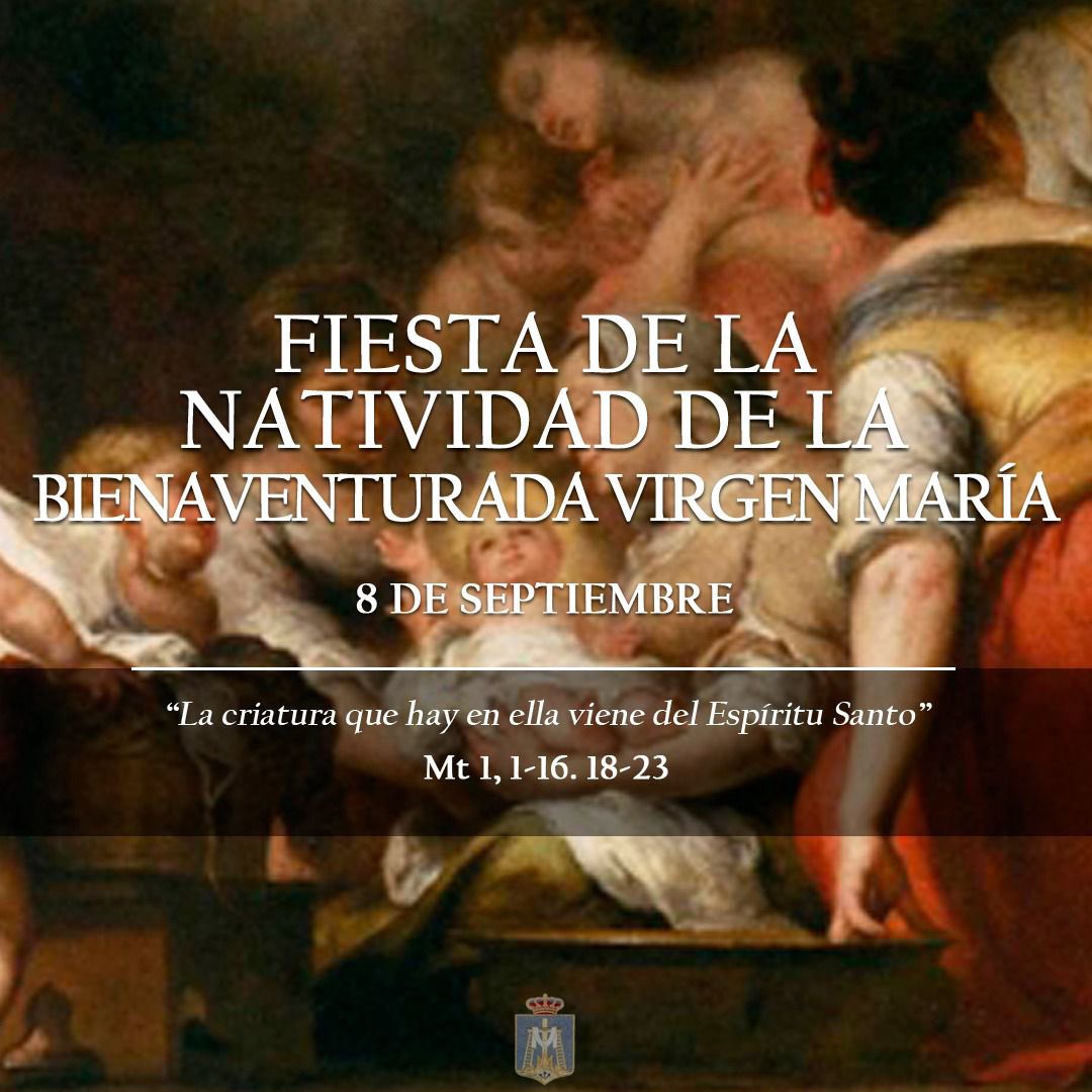 soledaddealcala's tweet photo. FIESTA DE LA NATIVIDAD DE LA BIENAVENTURADA VIRGEN MARÍA
 
Mt 1, 1-16. 18-23
La criatura que hay en ella viene del Espíritu Santo

#soledadydescendimiento #alcaladehenares #evangeliodeldía https://t.co/c2cviYDtBZ