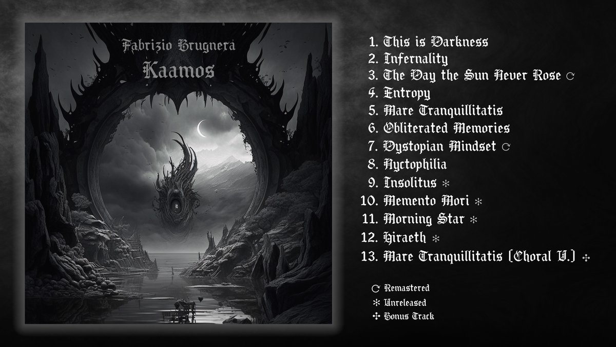My new album Kaamos is coming out on Sep 15th!  Pre-save: share.amuse.io/album/fabrizio…

#darkambient #dronemusic #cinematic #choral
