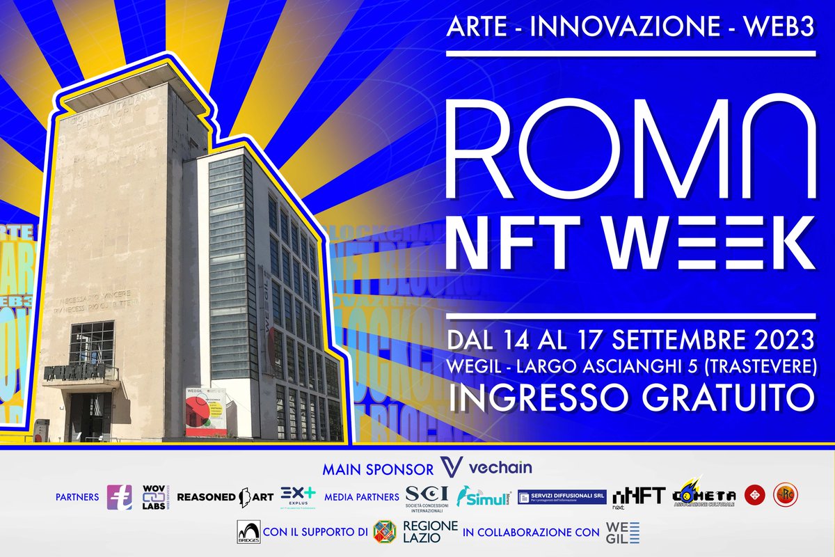 GM  💜

- less than a week to go before <a href="/romanftweek/">#RomaNFTWeek… 25 ⏳</a> 🚀

Join us in a four-day event celebrating the Web3 world with tons of exhibitions, talks, round tables, and much more in the heart of Rome.

Free access, everyone. 

👉 More info here: romanftweek.com