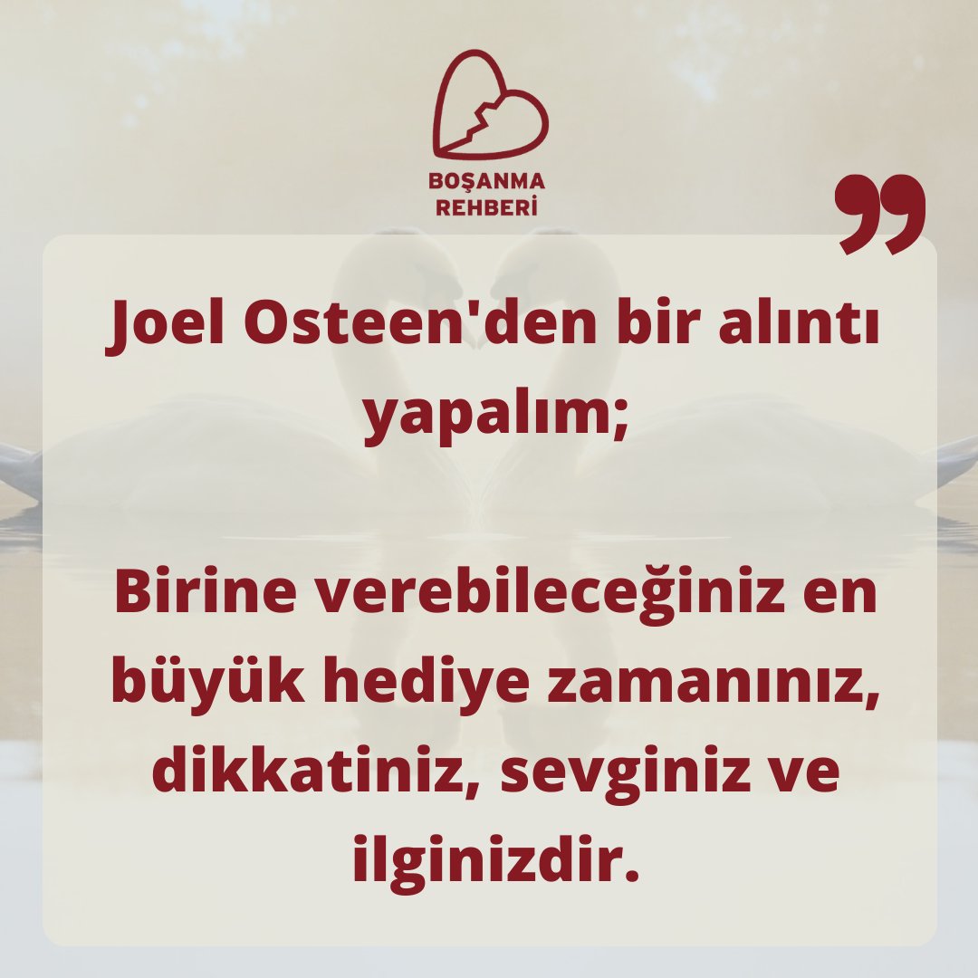 Sizler hayatınızdaki kişilere sevgi, ilgi, dikkat ve zaman ayırıyor musunuz?
.
.
.
.
#BoşanmaRehberi #ÖzlüSözler
#PsikolojiSözleri #KendimeNot
#GününPaylaşımı #Aşk #Evlilik
#İlişkiler #Boşanma #Yalnızlık #Ayrılık #AyrılıkAcısı
#AşkMantıkİntikam #GüzelSözler #İlişkiSözleri