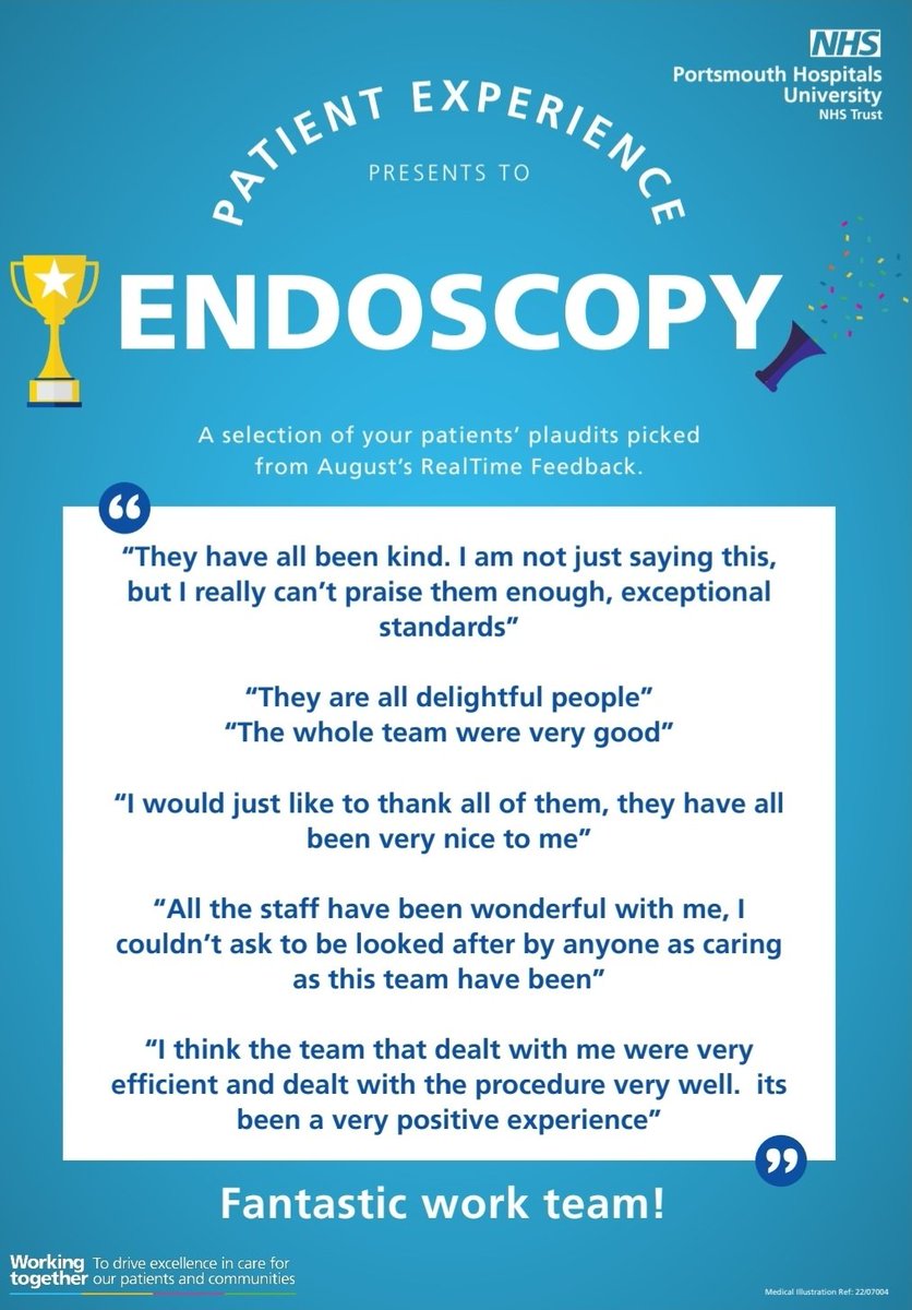Thank-you <a href="/FLO_PHU/">Family Liaison Team</a> for gathering our RTF. These posters are a real boost each month! I am incredibly proud of our Endo team and the care/experience we provide our patients! #withcompassion <a href="/AnnieM_PHU/">Annie Munks</a> <a href="/TheRealFergusTP/">Fergus</a> <a href="/emilyjonesmed/">Emily Jones</a> <a href="/CathyLakePHT/">Cathy Lake</a> <a href="/PHU_NHS/">Portsmouth Hospitals University NHST</a> <a href="/anntham34/">Ann Thomas</a>  @LizRix_PHU