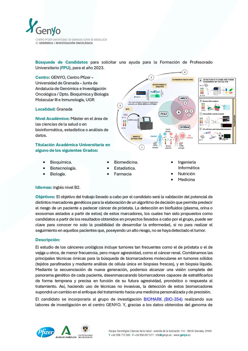 genyo_pts's tweet photo. ¡Se buscan de candidatos para solicitar una ayuda para la Formación de Profesorado Universitario (FPU) para 2023!

👉Podrás encontrar toda la información en el siguiente enlace: https://t.co/XSqHXffWmz

@Luis_Javier_MG @CuberoMj https://t.co/M1KVU8yq85