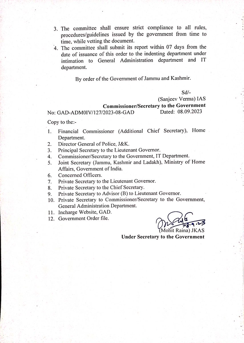 DailyExcelsior1's tweet photo. Govt Constitutes Technical Appraisal Committee (TAC) For The Project Installation Of #CCTV Surveillance In #PoliceStations/ #PolicePosts Across The UT Of J&K https://t.co/BAyKA53D1i