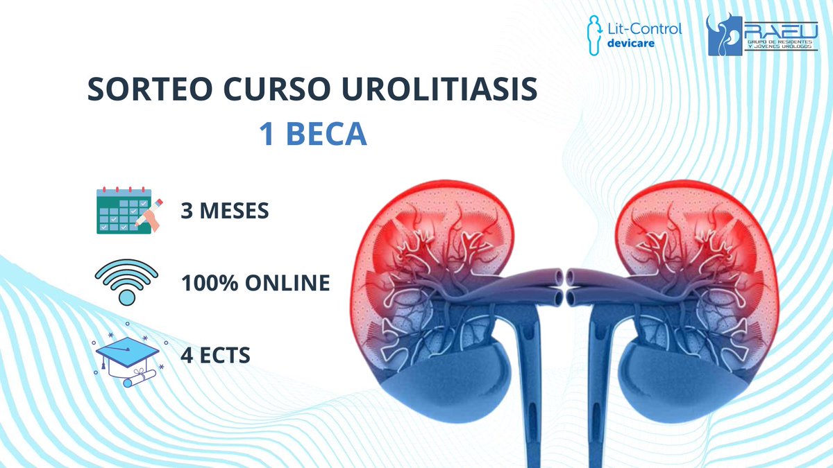 Devicare (@devicare) on Twitter photo <a href="/Devicare/">Devicare</a>, junto con <a href="/ResidentesAEU/">RAEU - Spanish Urology Residents Working Group</a>, estamos sorteando 1 beca para el Curso Superior de Tratamiento Médico de la Urolitiasis.
El plazo para poder inscribirte acaba el 25 de septiembre. ¡No pierdas esta oportunidad!
Haz clic en el enlace y participa: ml.lit-control.es/lp/form-concur… <a href="/Devicare/">Devicare</a>, junto con <a href="/ResidentesAEU/">RAEU - Spanish Urology Residents Working Group</a>, estamos sorteando 1 beca para el Curso Superior de Tratamiento Médico de la Urolitiasis.
El plazo para poder inscribirte acaba el 25 de septiembre. ¡No pierdas esta oportunidad!
Haz clic en el enlace y participa: ml.lit-control.es/lp/form-concur…