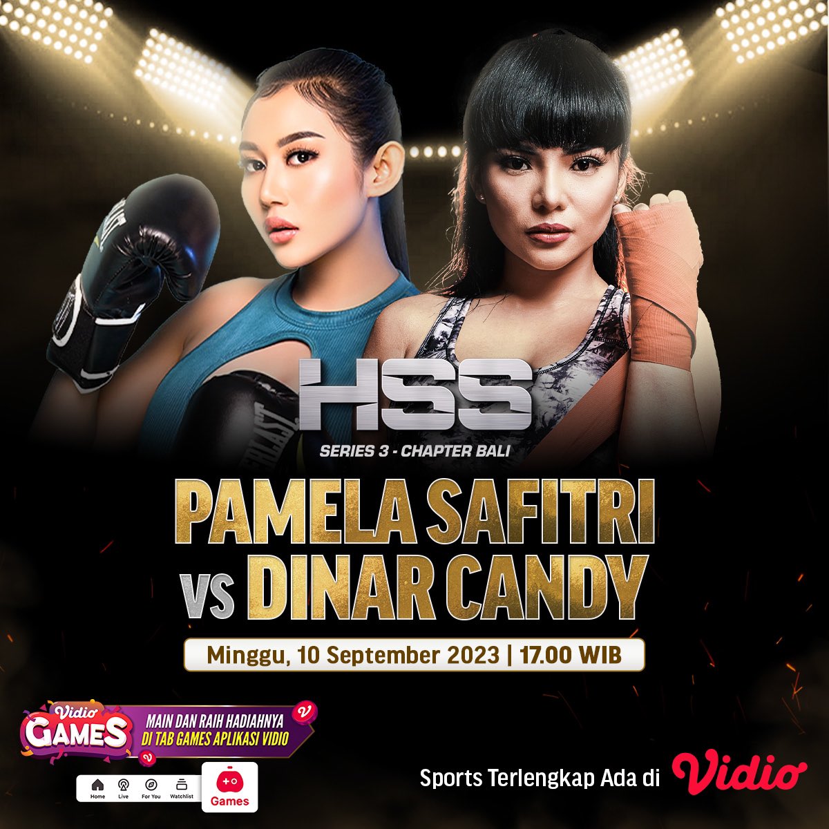 vidio's tweet photo. Pertarungan tinju pemersatu bangsa 🥊
Saksikan keseruannya hari Minggu, 10 September 2023. LIVE GRATIS DI VIDIO! ✨ 👉🏻 https://t.co/DlpuX5dB8I
#SportsTerlengkapAdaDiVidio #HSS3 #Boxing #VidioSports https://t.co/piO4tKHscr
