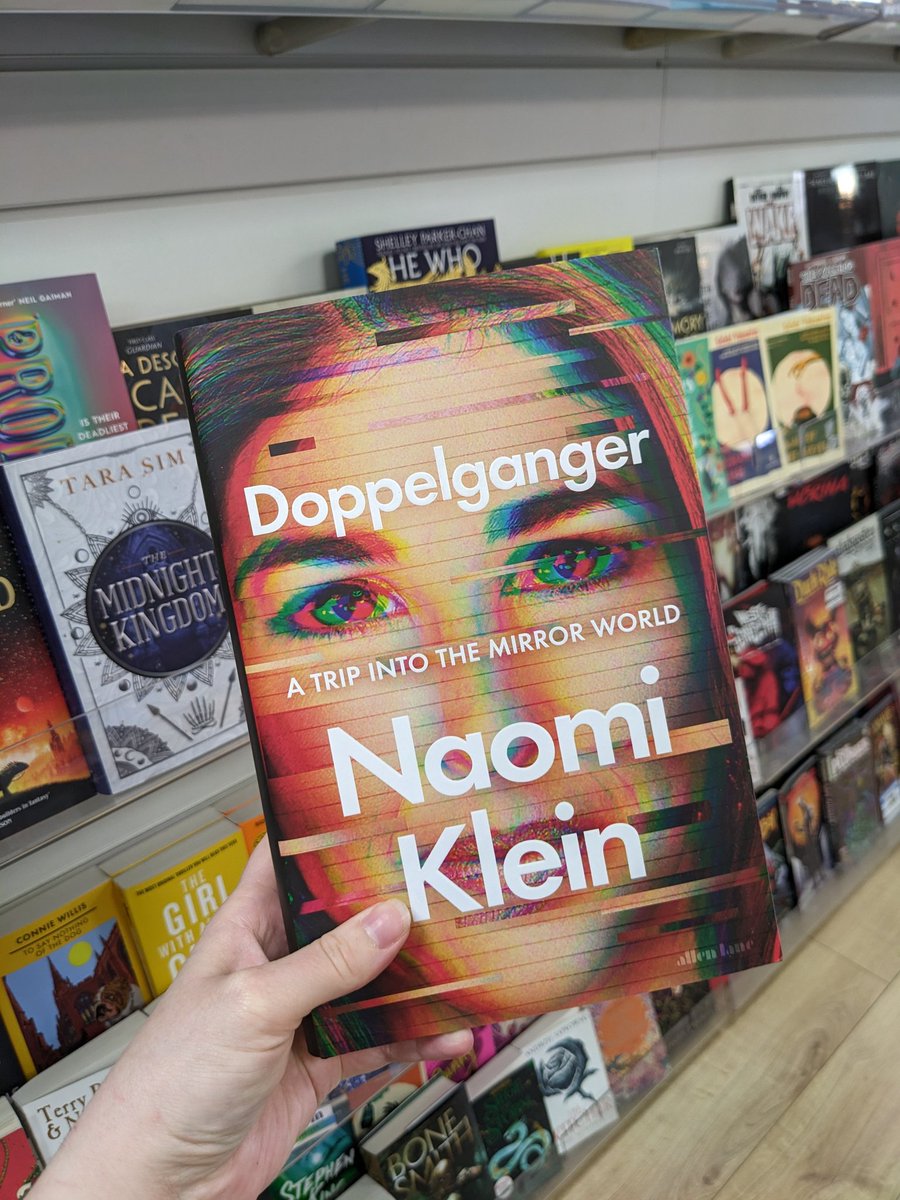 CEncountersUK's tweet photo. The latest @NaomiAKlein book is on the shelves now. The writer of No Logo and Shock Doctrine (both faves of Close Encounters Bedford employees) does a deep dive into the internet! https://t.co/8HMsT77hfz