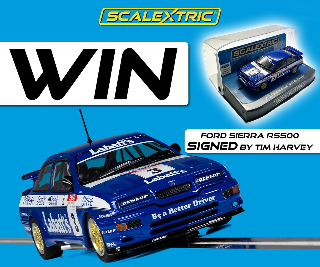 Scalextric's tweet image. 🏆 WIN a Scalextric Ford Sierra RS500 SIGNED by Tim Harvey for #FeelGoodFriday!

All you have to do to enter is

1) Follow @Scalextric 
2) Retweet 

See reply tweet for more info 👇
