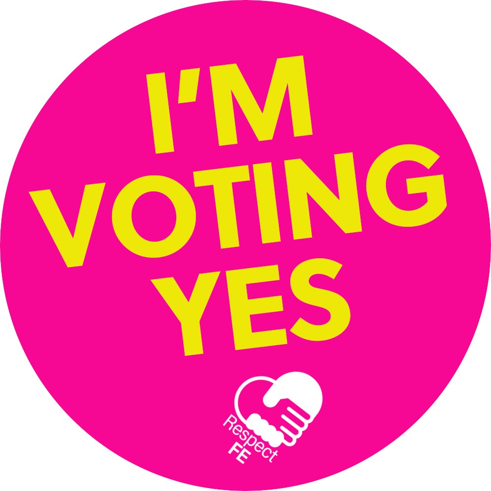 FE members are receiving ballot papers from this week ✉️ Make sure your voice is heard 📢 Vote YES ❎ #RespectFE